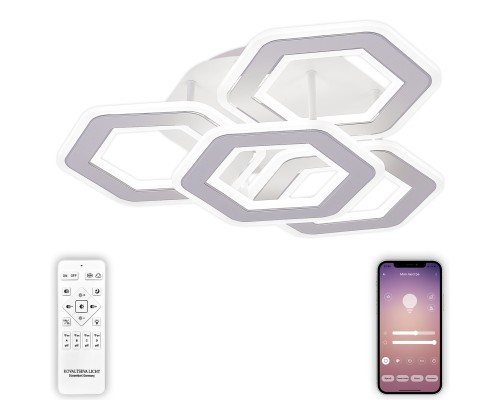 Люстра потолочная Natali Kovaltseva HIGH-TECH LED LAMPS 82060 Damask 120Вт Белый 3000 / 4300 / 6500К