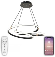 Светодиодная Smart люстра Natali Kovaltseva LED LAMPS 81291 120W 3300*4300*7000K Черный