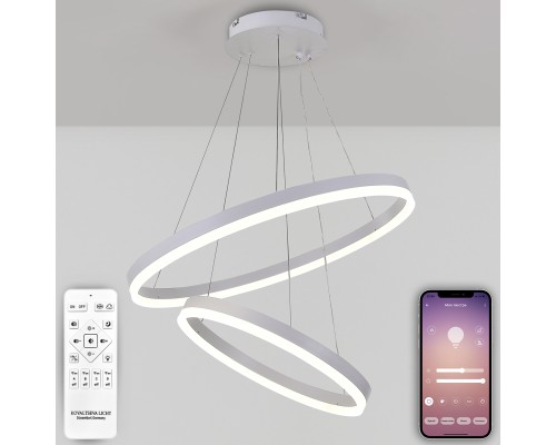 Люстра подвесная Natali Kovaltseva LED LAMPS 81297 Oreol 120Вт Белый 3300 / 4300 / 7000К