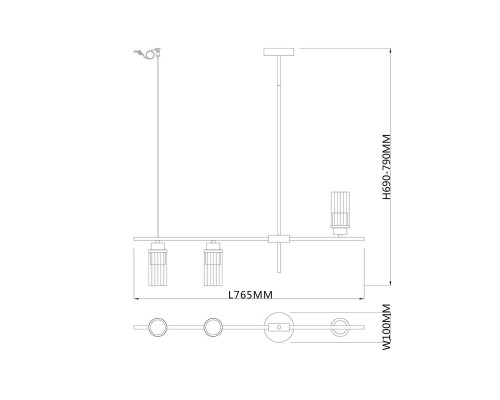 Подвесная люстра Escada Reverse 2100/3P Black