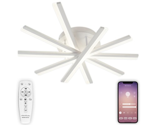 Люстра потолочная Natali Kovaltseva LED LAMPS 81171 Line 100Вт Белый 3000 / 4300 / 6500К