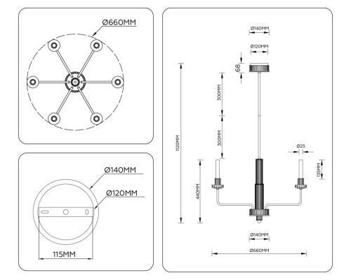 Люстра Ambrella Light HIGH LIGHT LH53124