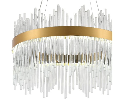 Подвесная светодиодная люстра Natali Kovaltseva LED LAMPS 81260 100W 3300*4300*7000K Золото