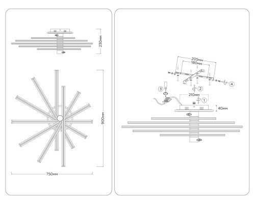 Люстра Ambrella Light COMFORT FL6244