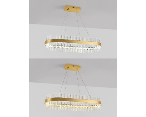 Подвесная светодиодная люстра Natali Kovaltseva LED LAMPS 81252 120W 3300*4300*7000K Золото