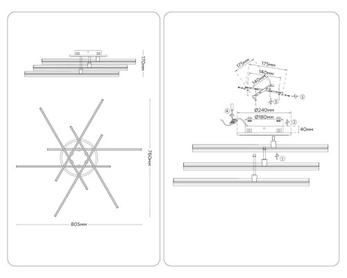 Люстра Ambrella Light COMFORT FL6252