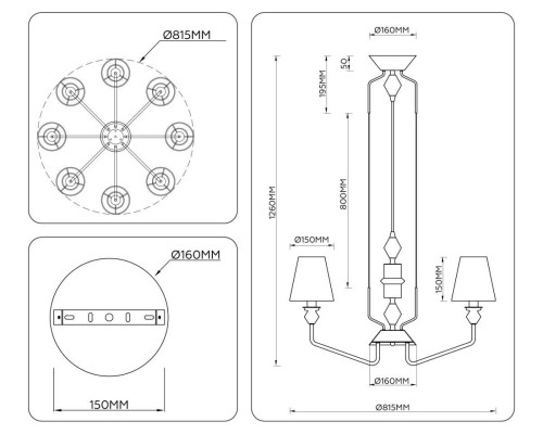 Люстра Ambrella Light HIGH LIGHT LH75403