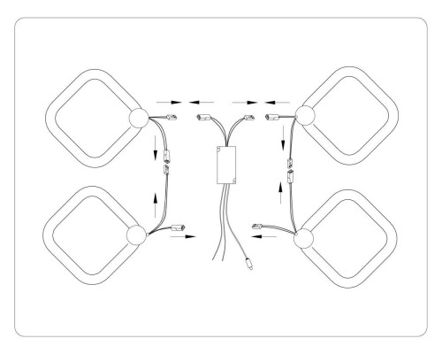 Потолочная светодиодная люстра Ambrella light Acrylica Original FA3819
