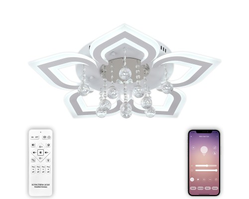 Люстра потолочная Natali Kovaltseva LED LAMPS 81159 Cascade 140Вт Белый 3000 / 4300 / 6500К