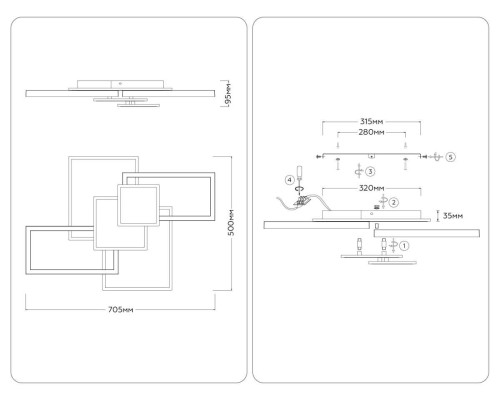 Люстра Ambrella Light ACRYLICA FA1031
