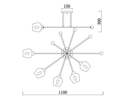 Потолочная люстра Escada UNIVERSE 695/5P