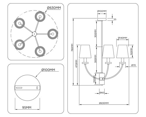 Люстра Ambrella Light HIGH LIGHT LH75351
