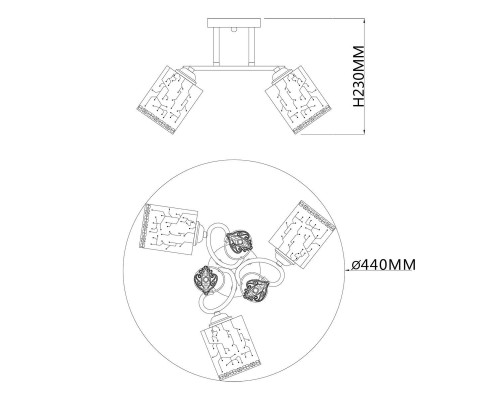 Потолочная люстра Escada Neulia 1118/3PL