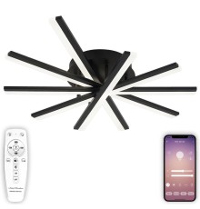 Люстра потолочная Natali Kovaltseva LED LAMPS 81174 Line 100Вт Черный 3000 / 4300 / 6500К