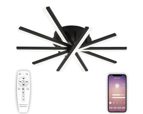 Люстра потолочная Natali Kovaltseva LED LAMPS 81174 Line 100Вт Черный 3000 / 4300 / 6500К