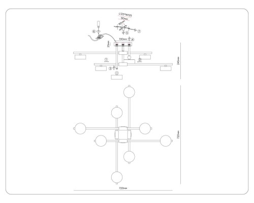 Люстра Ambrella Light COMFORT FL51752