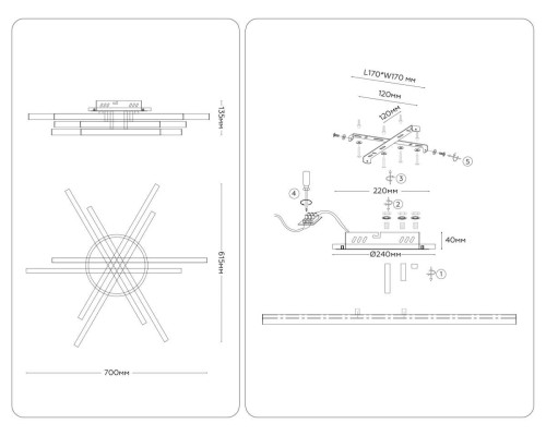 Люстра Ambrella Light COMFORT FL6271