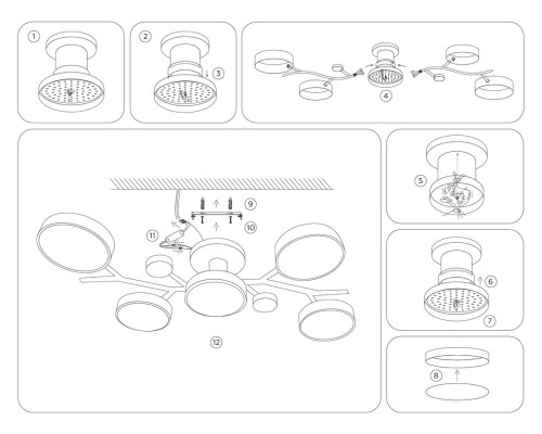 Потолочная светодиодная люстра Ambrella light Comfort LineTech FL4835