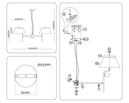 Люстра Ambrella Light HIGH LIGHT LH72453