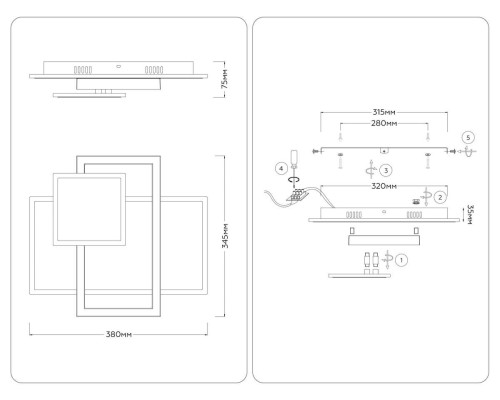 Люстра Ambrella Light ACRYLICA FA1022
