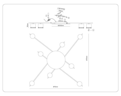 Люстра Ambrella Light COMFORT FL51759