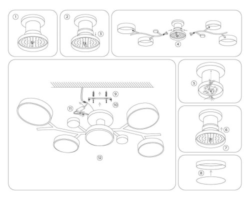 Потолочная светодиодная люстра Ambrella light Comfort LineTech FL4834