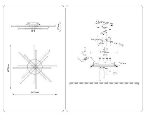 Люстра Ambrella Light COMFORT FL6275