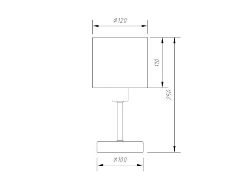 Настольная лампа Escada Denver 1109/1 Chrome/Beige