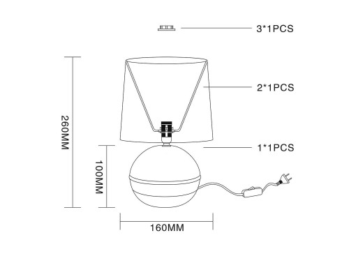 Настольная лампа Escada Nymph 10169/L Beige