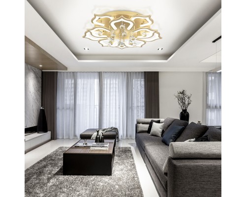 Светодиодный светильник люстра INNOVATION STYLE 83053 с пультом ДУ, моб. приложением 160W, золотой, LED