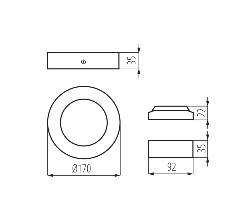 Потолочный светодиодный светильник Kanlux CARSA V2LED 12W-NW-W 28948