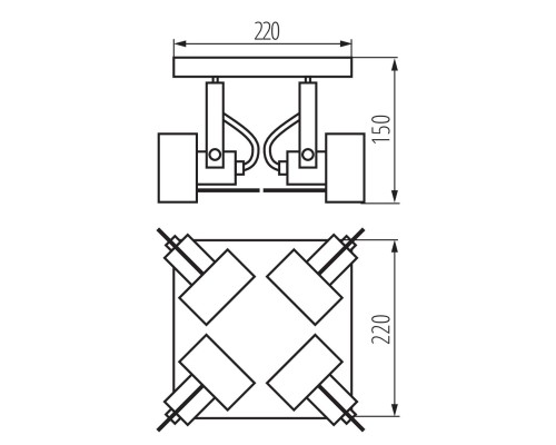 Спот Kanlux SONDA II EL-4O B 34928