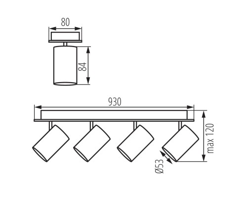 Спот Kanlux EVALO EL-4I B-SR 35699