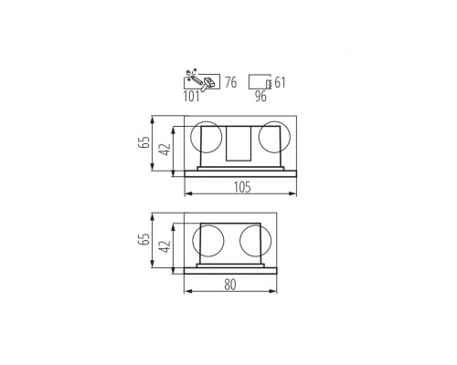 Уличный светодиодный cветильник Kanlux Glasi Led 3W P WW-GR 33692