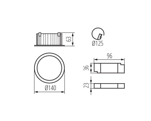 Точечный светодиодный светильник Kanlux TIBERI PRO 20W-940-W 35670