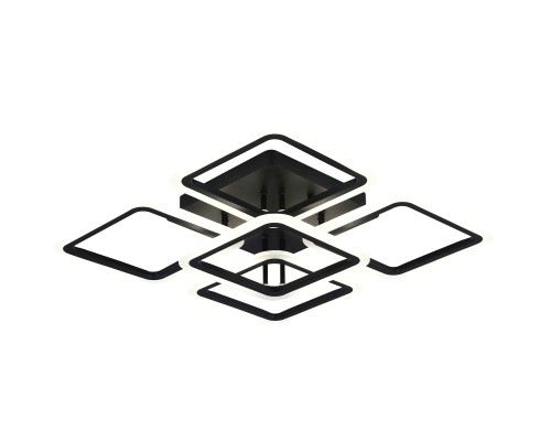 Светодиодный светильник люстра HIGH-TECH LED LAMPS 82022 BLACK с пультом ДУ, моб. приложением 120W, черный, LED