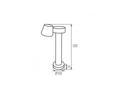 Светильник ландшафтный Kanlux DROMI LED 50 7W-GR 32532