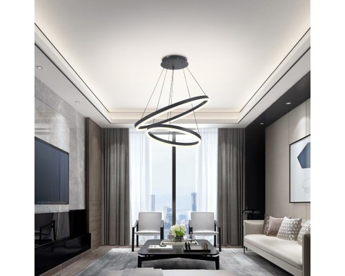 Подвесная светодиодная люстра Natali Kovaltseva LED LAMPS 81298 LED Чёрный 140Вт