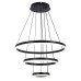 Светодиодная люстра LED LAMPS 81278 тройной нимб с пультом ДУ, моб. приложением 160W, чёрный, LED