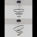 Светодиодная люстра LED LAMPS 81278 тройной нимб с пультом ДУ, моб. приложением 160W, чёрный, LED