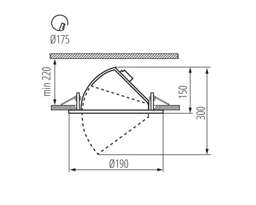 Точечный светодиодный светильник Kanlux HIMA LED 23W-NW-B 22842