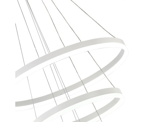 Светодиодная люстра LED LAMPS 81277 тройной нимб с пультом ДУ, моб. приложением 160W, белый, LED