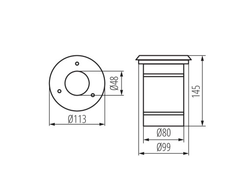 Грунтовый светильник Kanlux BERG DL-10O 7172