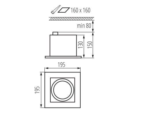 Точечный светильник Kanlux MATEO ES DLP-150-W 32931