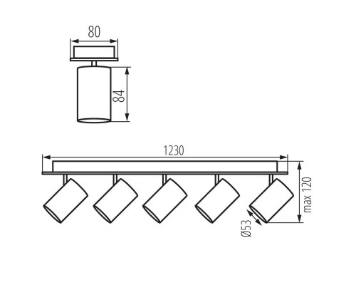 Спот Kanlux EVALO EL-5I B-SR 35689