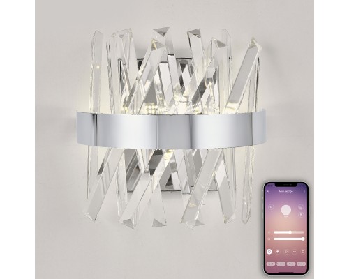 Светодиодное бра LED LAMPS 81114/1W нимб с моб. приложением 35W, хром, LED