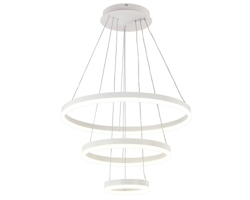 Светодиодная люстра LED LAMPS 81277 тройной нимб с пультом ДУ, моб. приложением 160W, белый, LED