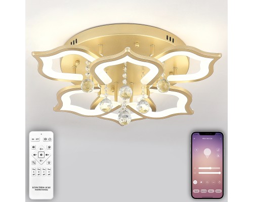 Светодиодный светильник люстра INNOVATION STYLE 83052 с пультом ДУ, моб. приложением 100W, золотой, LED