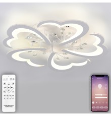 Светодиодный светильник люстра LED LAMPS 81120/5C с пультом ДУ, моб. приложением 100W, белый, LED