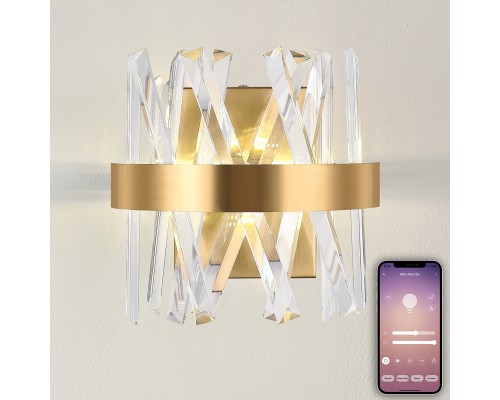 Светодиодное бра LED LAMPS 81113/1W нимб с моб. приложением 35W, золото, LED